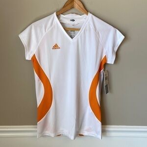Adidas NWT Women’s Orange/ White Volleyball Clima Cool Jersey - Small